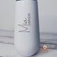 Personalised 6oz Champagne Tumbler Gloss White
