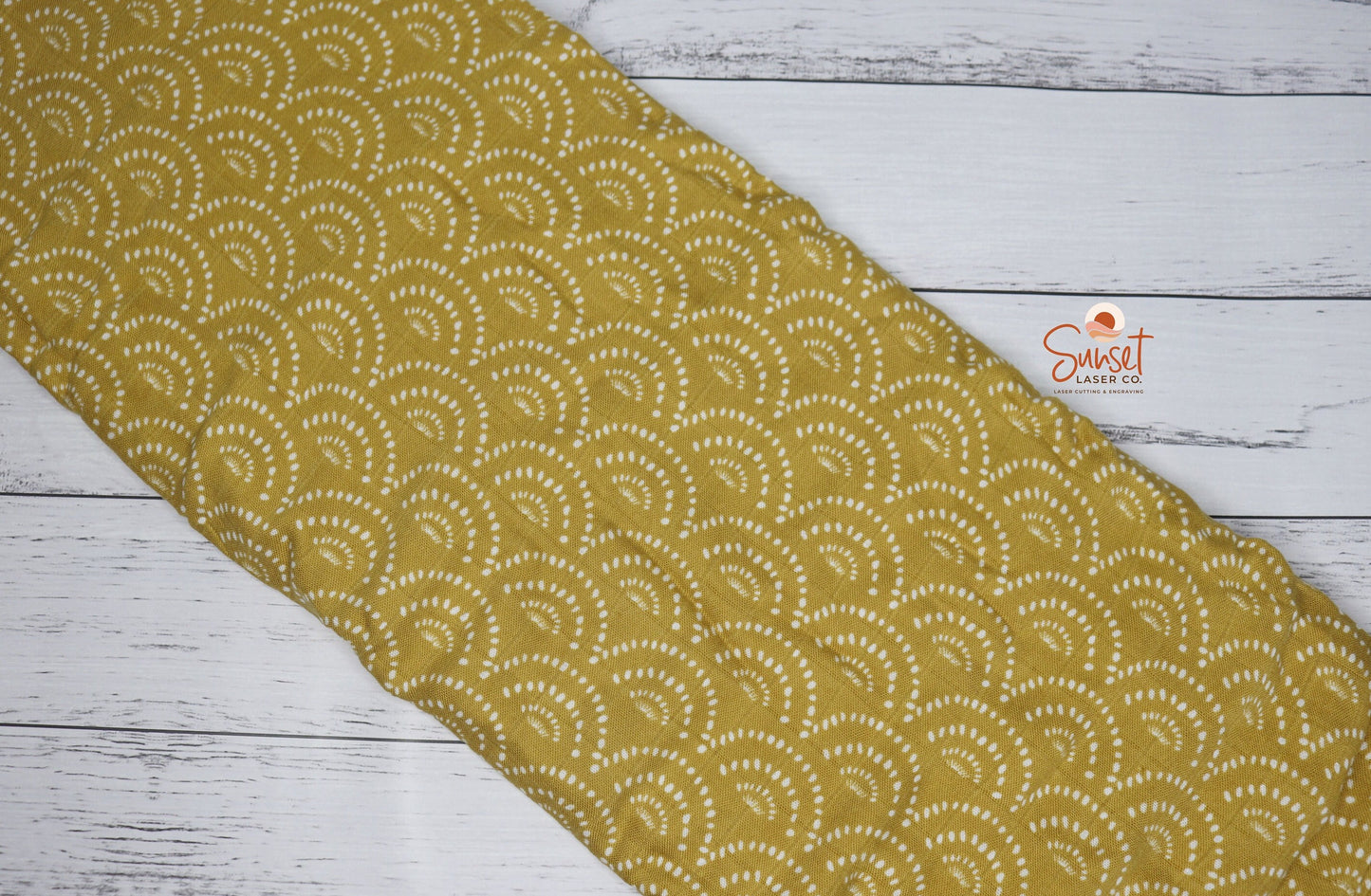 Bamboo Cotton Baby Muslin Wrap - Mustard & Rust Designs