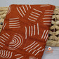 Bamboo Cotton Baby Muslin Wrap - Mustard & Rust Designs Rust Lines
