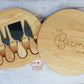 Personalised Wooden Cheese Board & Knife Set