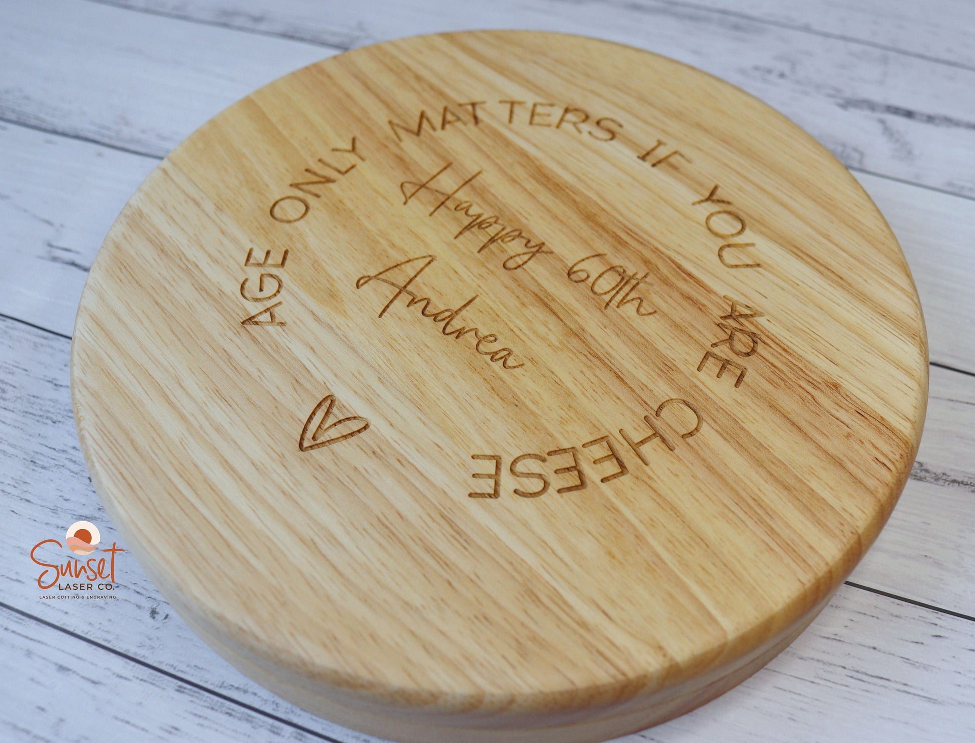 Personalised Wooden Cheese Board & Knife Set