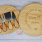 Personalised Wooden Cheese Board & Knife Set