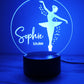 blue ballerina design LED light for children's room

