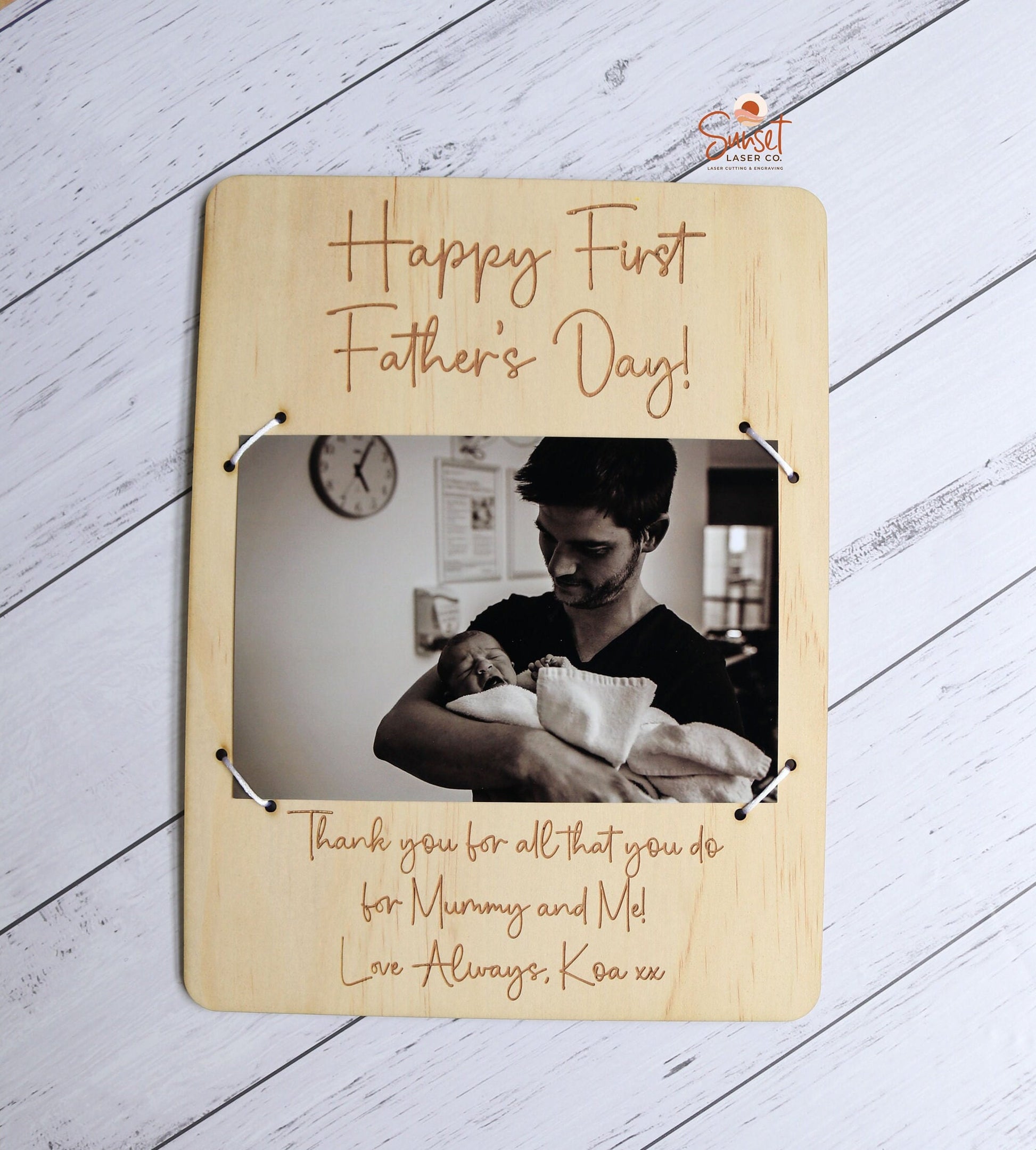 Rectangle Fathers Day Photo Sign