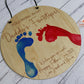 Fathers Day Personalised Foot Print Sign
