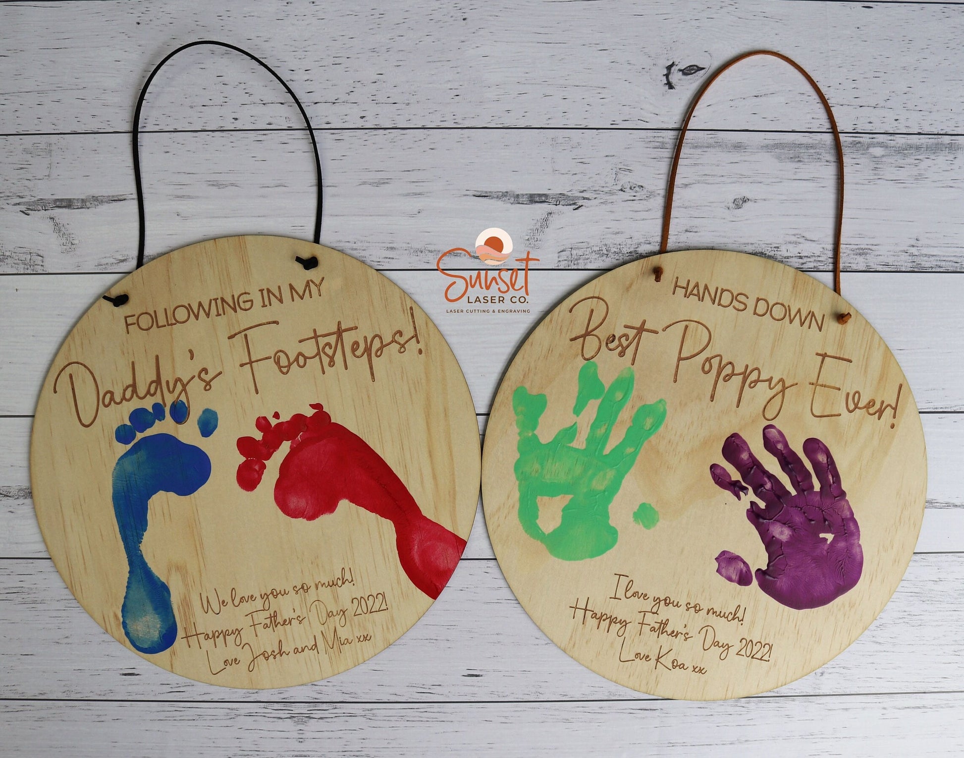 Fathers Day Personalised Hand Print Sign