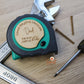 Personalised tape measure with engraved wooden plaque – Father's Day gift for dad

