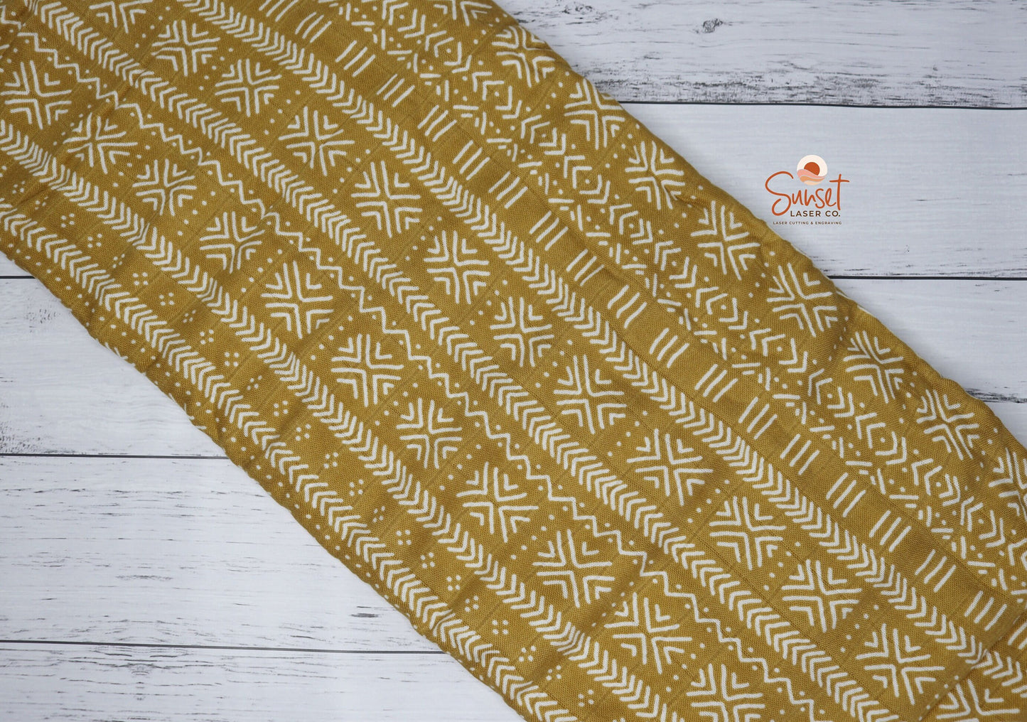 Bamboo Cotton Baby Muslin Wrap - Mustard & Rust Designs