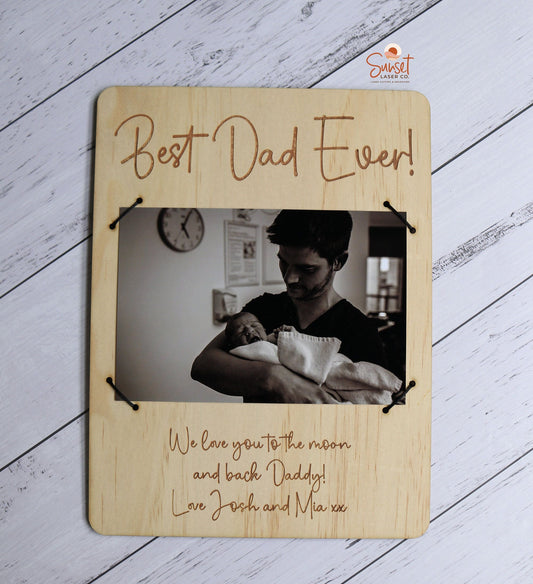 Rectangle Fathers Day Photo Sign